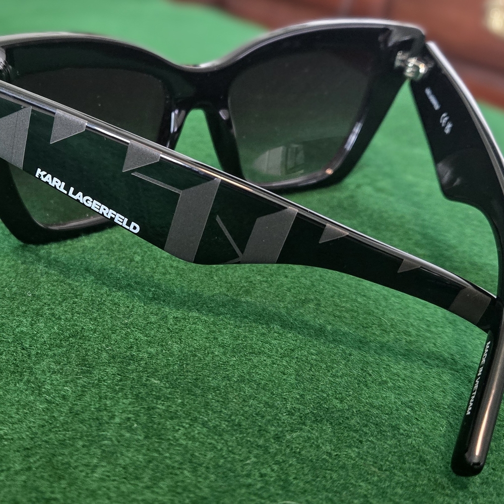 Karl Lagerfeld Kl6158s Women's Black Cat Eye Sunglasses New